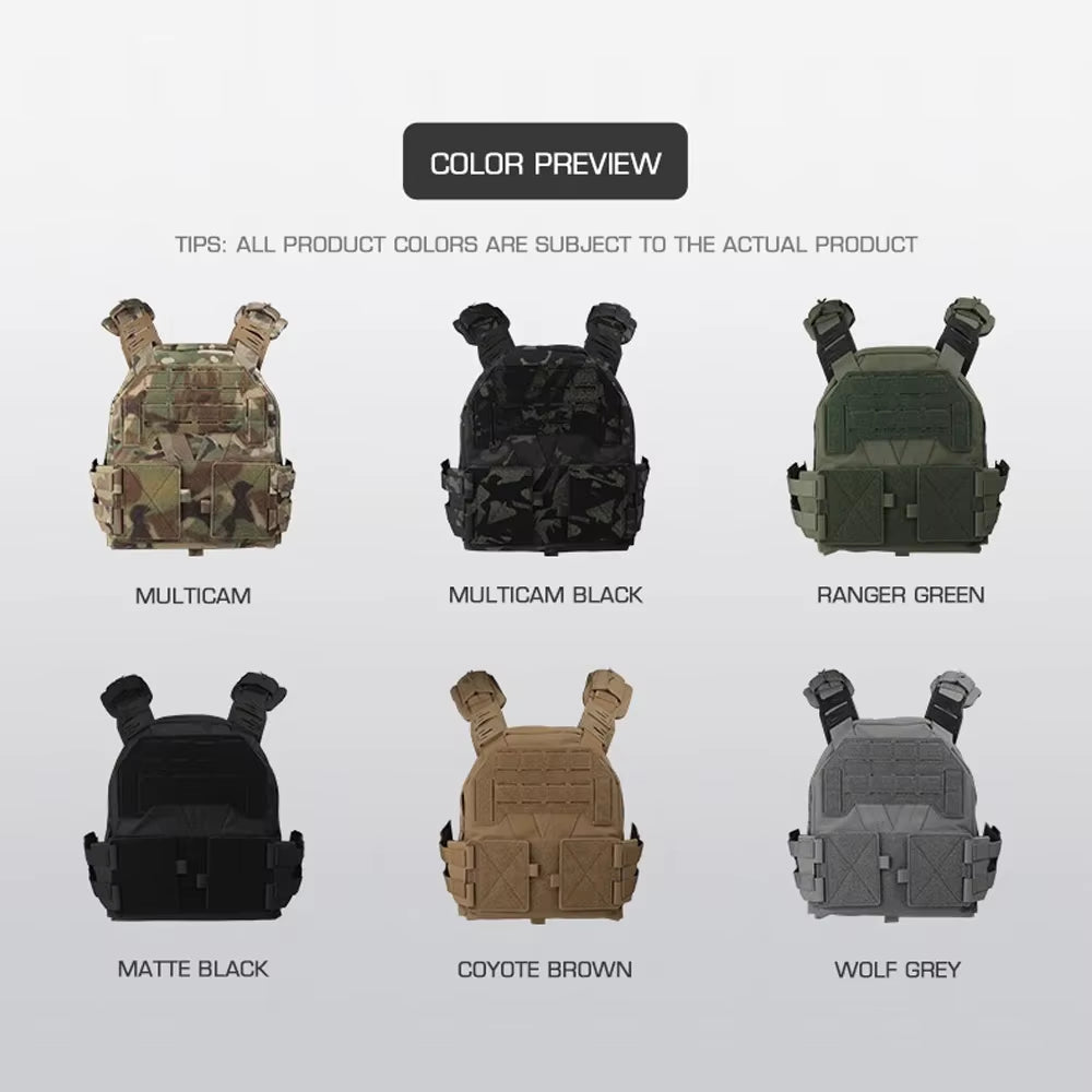 Signal & Steel KZ Lightweight Plate Carrier – MOLLE Tactical Vest with Quick Release (Airsoft Loadout)