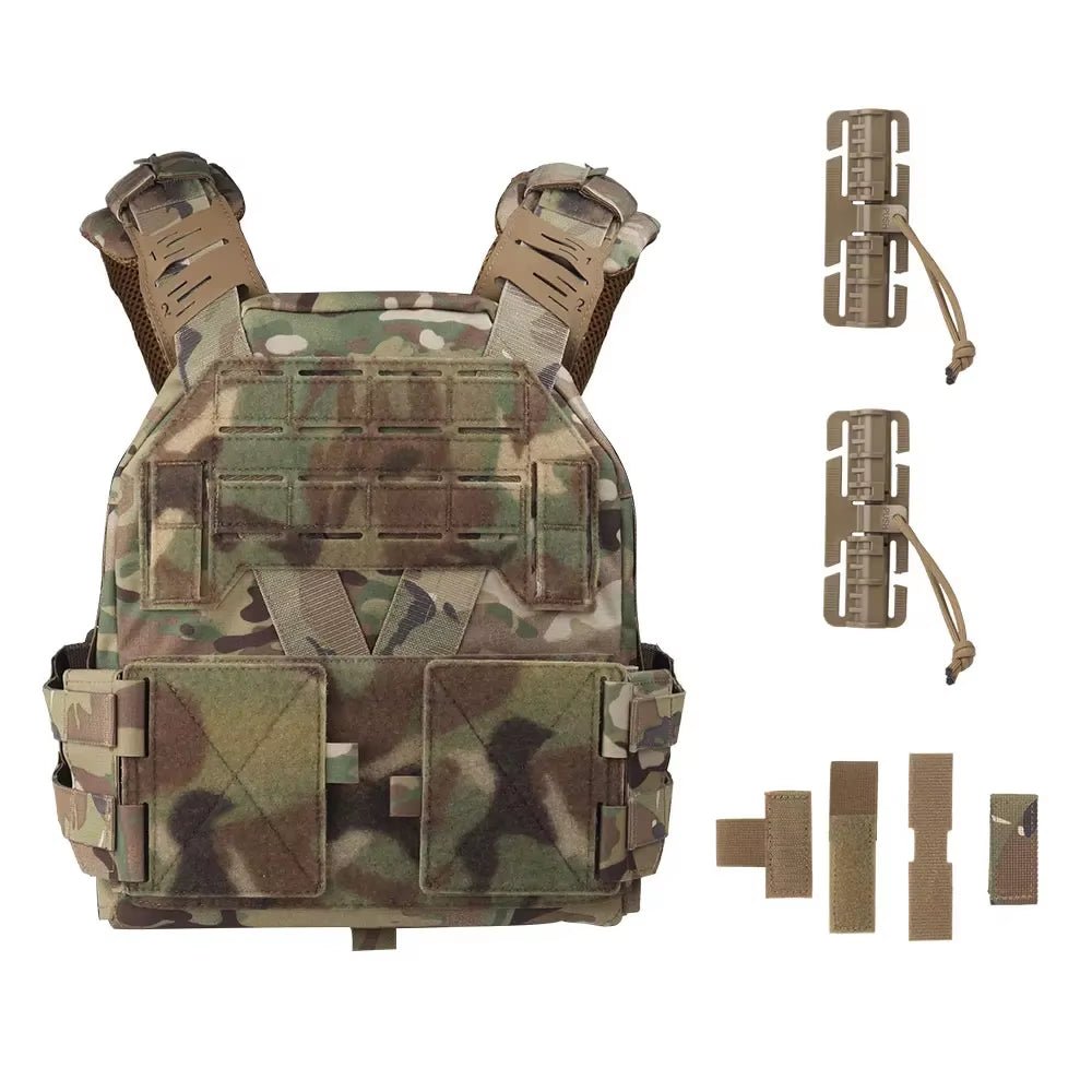 Signal & Steel KZ Lightweight Plate Carrier – MOLLE Tactical Vest with Quick Release (Airsoft Loadout)
