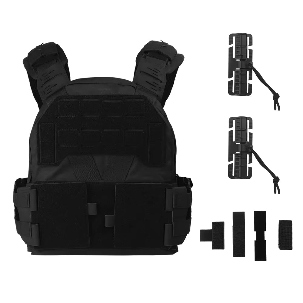 Signal & Steel KZ Lightweight Plate Carrier – MOLLE Tactical Vest with Quick Release (Airsoft Loadout)