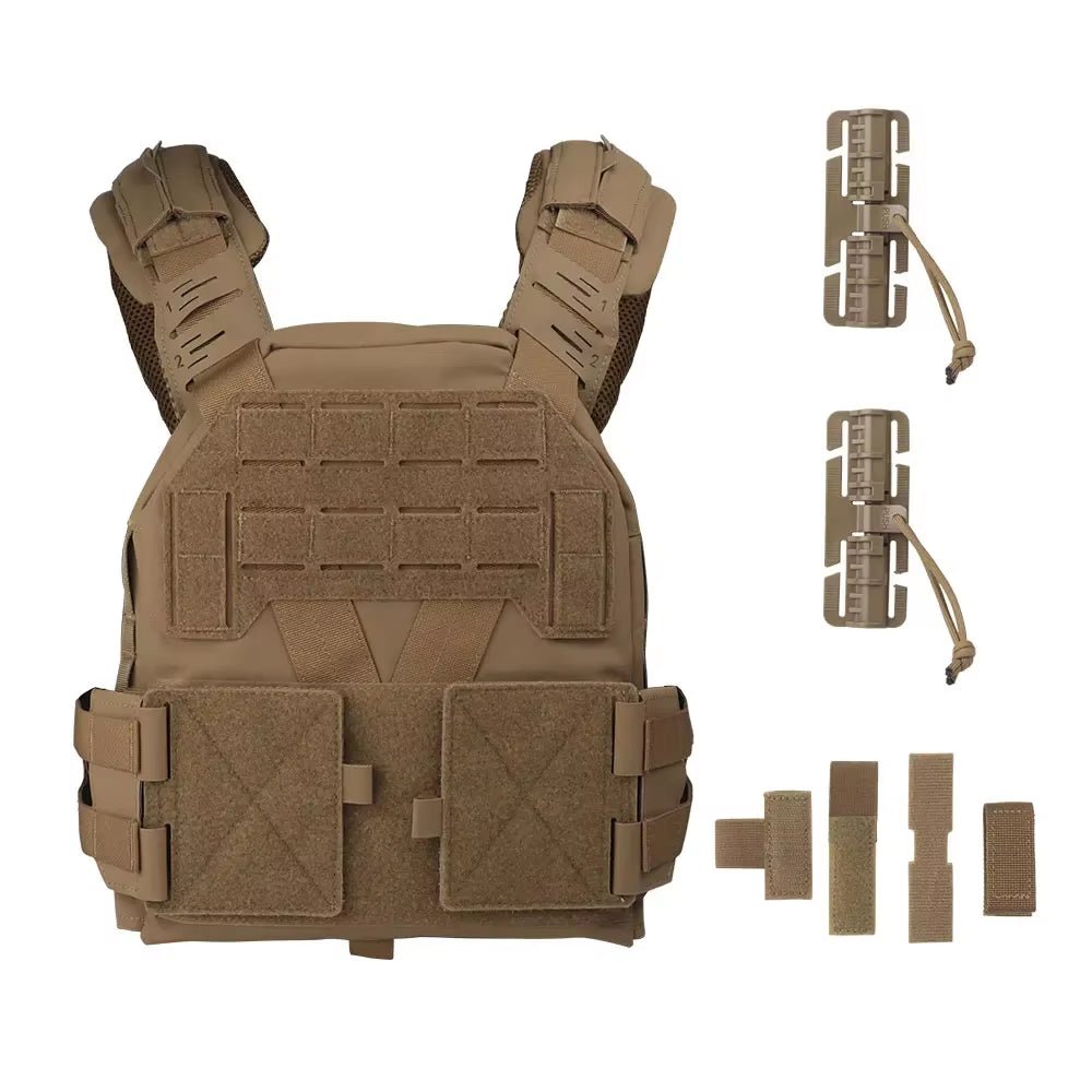 Signal & Steel KZ Lightweight Plate Carrier – MOLLE Tactical Vest with Quick Release (Airsoft Loadout)