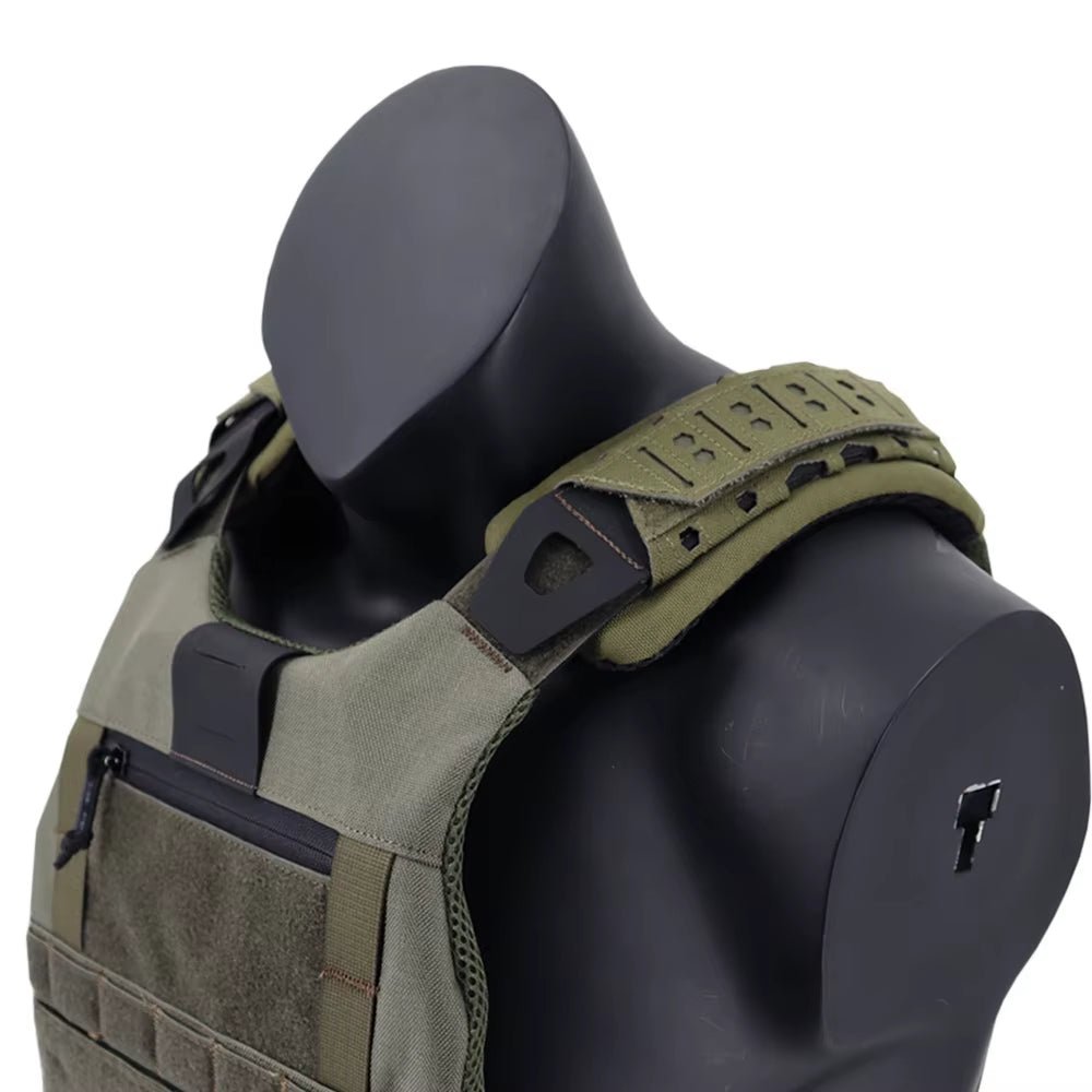 Signal & Steel Laser-Cut Tactical Shoulder Pads – Breathable Mesh Plate Carrier Strap Cushions