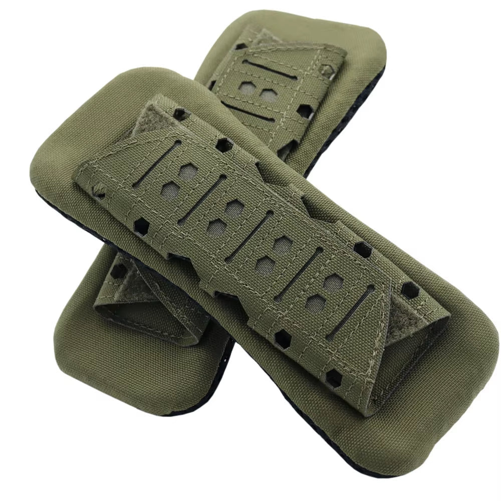 Signal & Steel Laser-Cut Tactical Shoulder Pads – Breathable Mesh Plate Carrier Strap Cushions