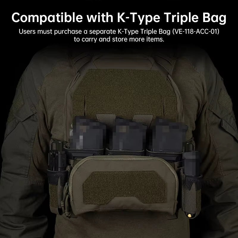 Signal & Steel Layered Admin Pouch – Front Storage Panel for Triple Mag Pouches & Plate Carriers