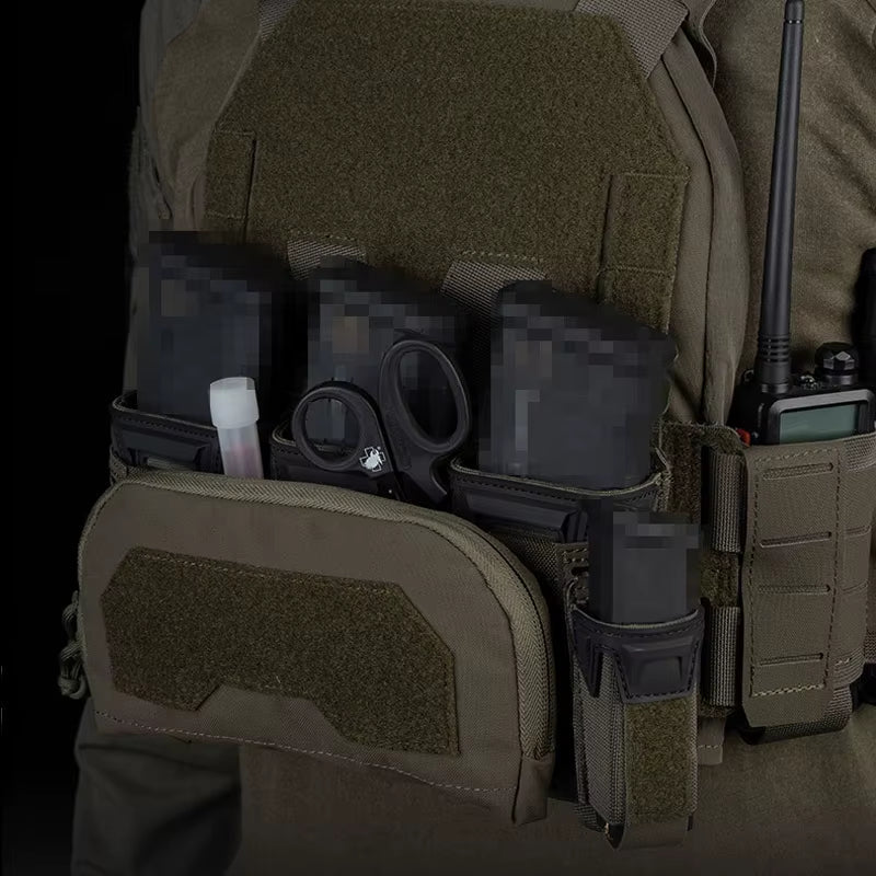 Signal & Steel Layered Admin Pouch – Front Storage Panel for Triple Mag Pouches & Plate Carriers