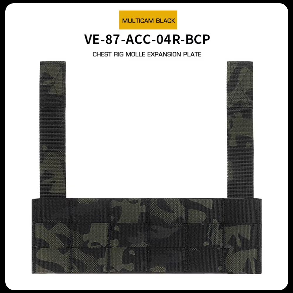 Signal & Steel MOLLE Expansion Panel for Chest Rigs – Tactical Front Mount Plate for Navigation & Phone Panels