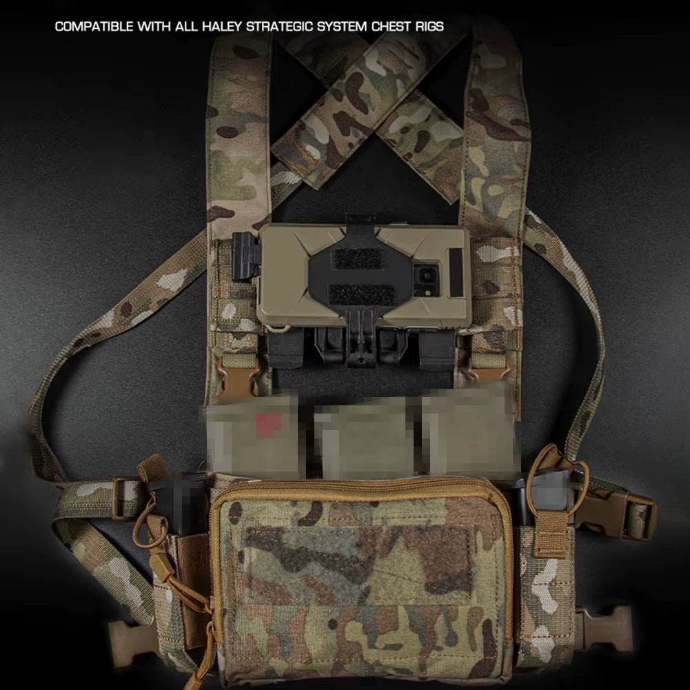 Signal & Steel MOLLE Expansion Panel for Chest Rigs – Tactical Front Mount Plate for Navigation & Phone Panels