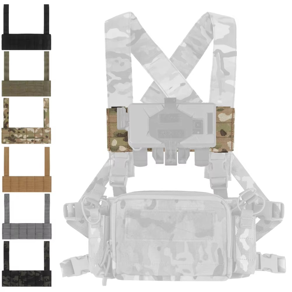 Signal & Steel MOLLE Expansion Panel for Chest Rigs – Tactical Front Mount Plate for Navigation & Phone Panels