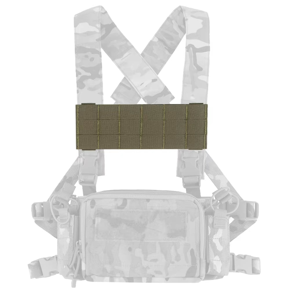 Signal & Steel MOLLE Expansion Panel for Chest Rigs – Tactical Front Mount Plate for Navigation & Phone Panels