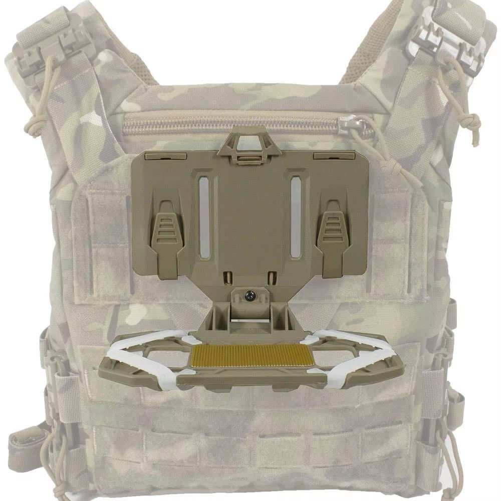 Signal & Steel MOLLE Navigation Phone Mount – Tactical Chest Rig Map & Phone Holder (Foldable Admin Panel)