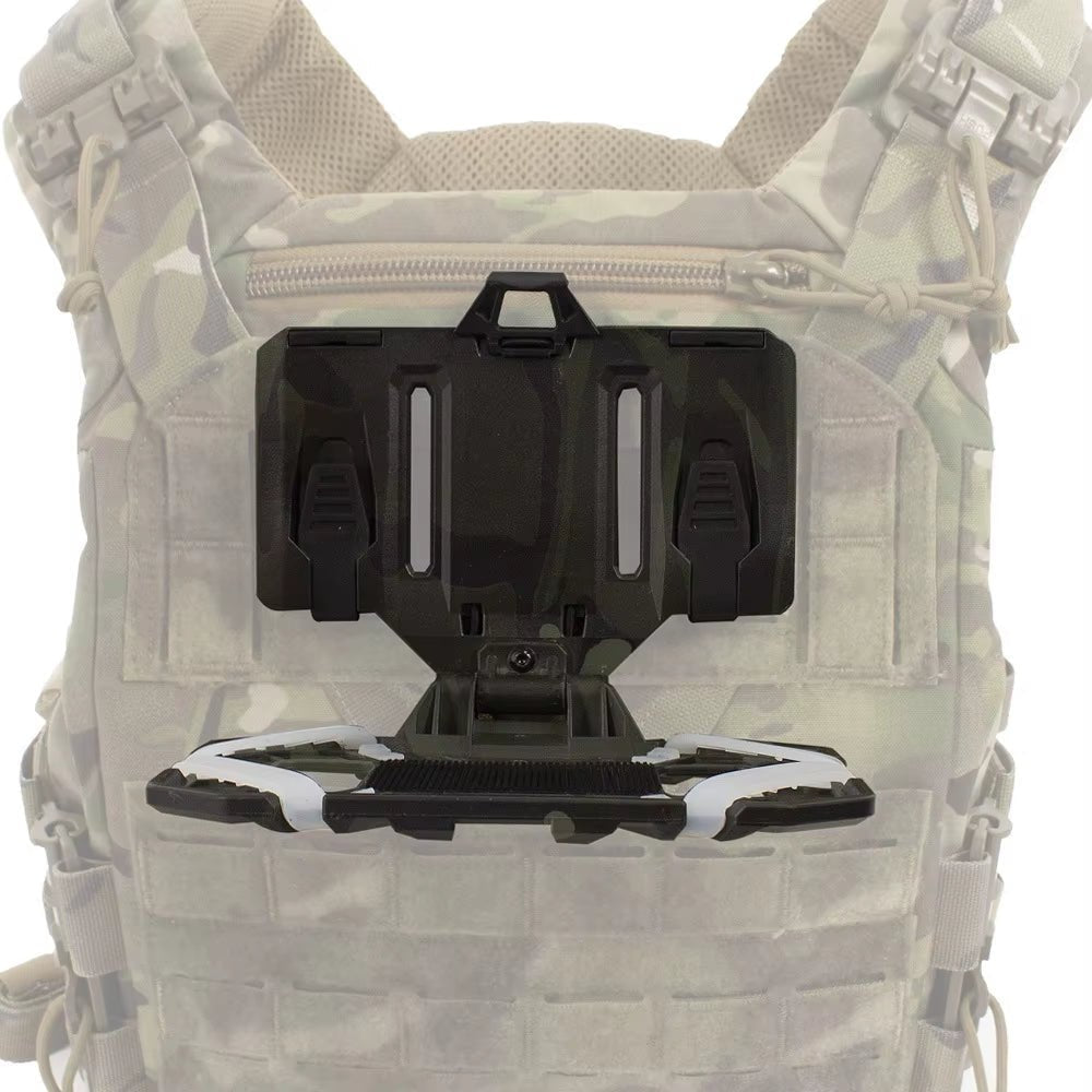 Signal & Steel MOLLE Navigation Phone Mount – Tactical Chest Rig Map & Phone Holder (Foldable Admin Panel)