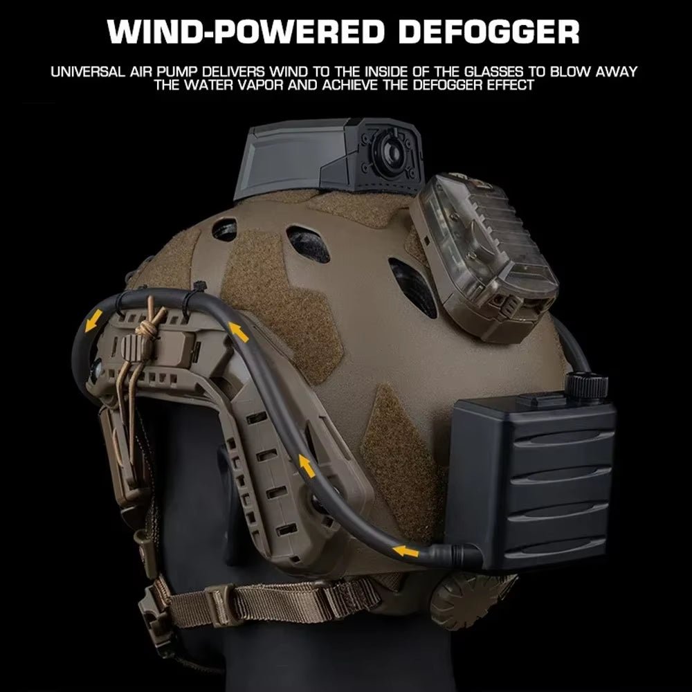 Signal & Steel Tactical Goggles Anti-Fog Fan Kit – Airsoft Defogging System for Eye Protection