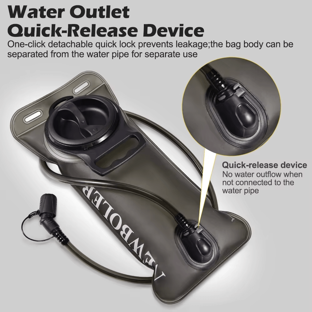 Signal & Steel Tactical Hydration Reservoir – 1.5L / 2L / 3L Water Bladder with Quick-Release Hose