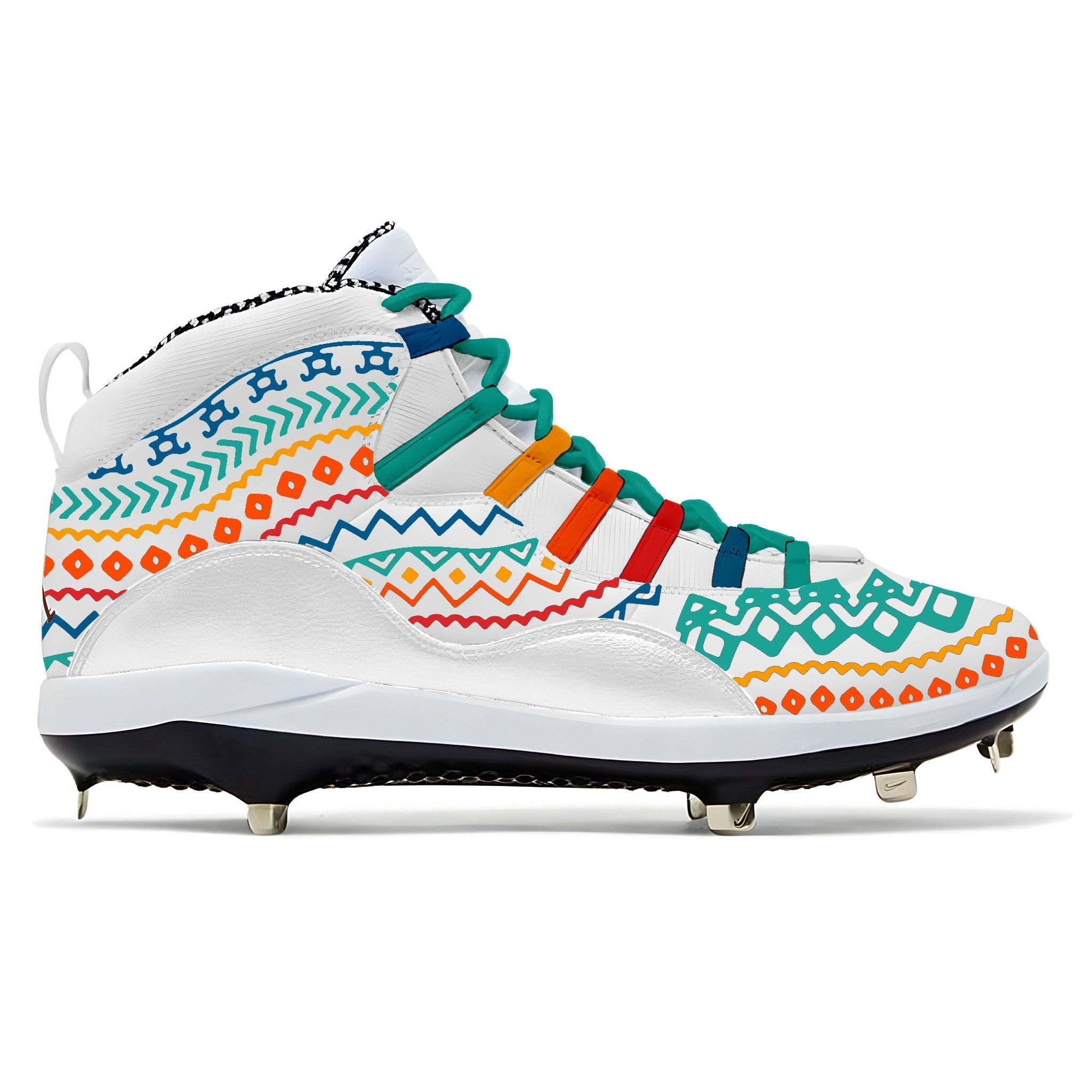 "Tribal” Jordan 10 Retro Cleats