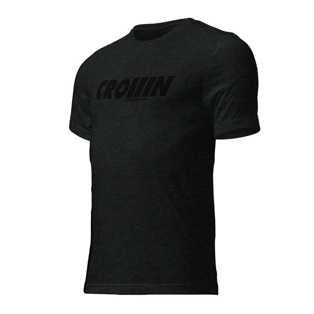 CROWN ATHLETICA /// Cross-chest Logo Shirt (CHARCOL)