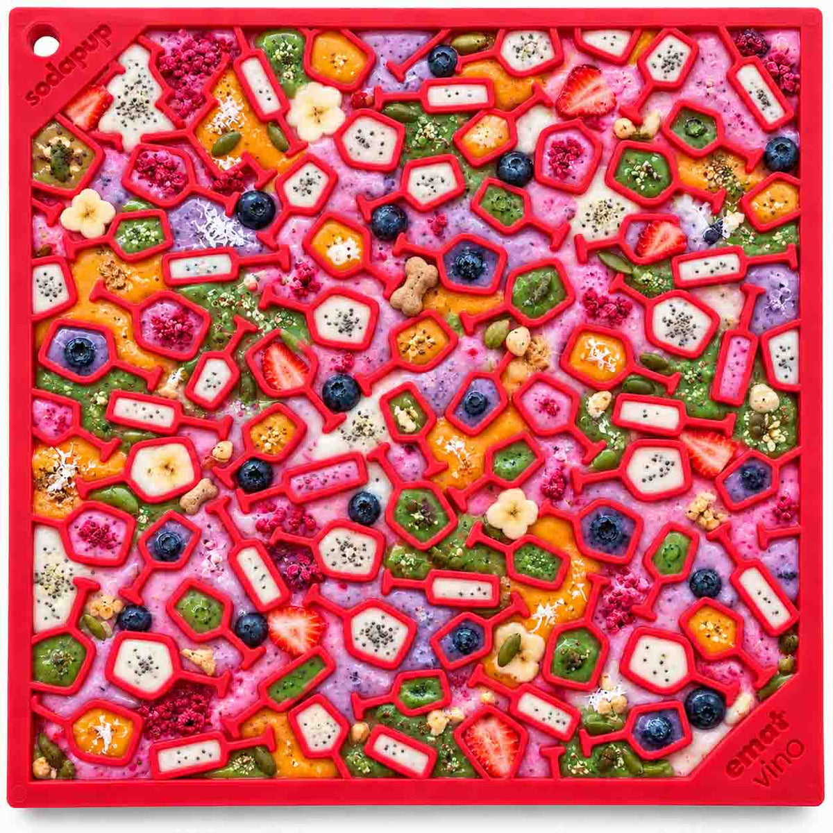 Vino Dog eMat - Enrichment Lick Mat For Dogs and Cats | Wine-Inspired Design| SodaPup