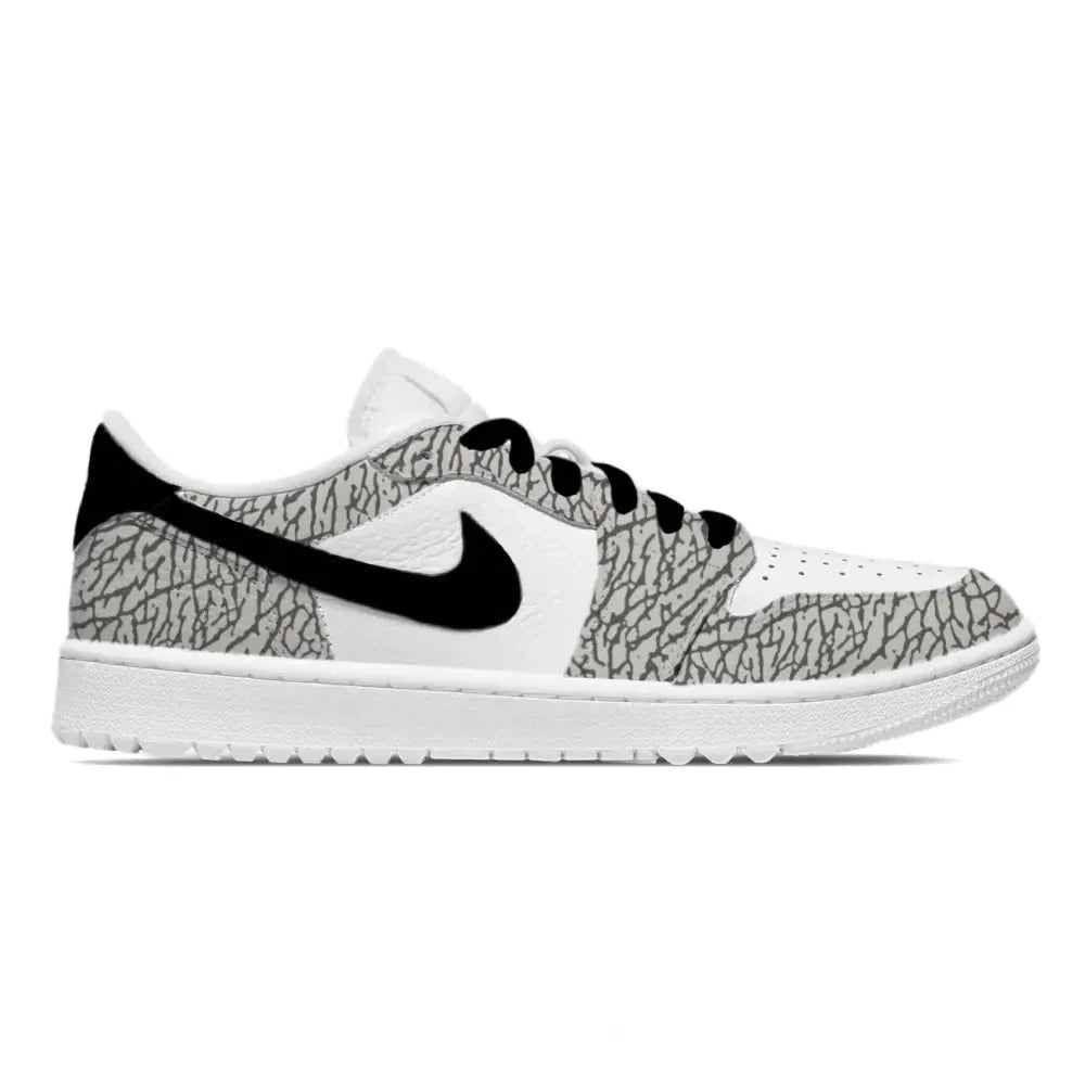 "White Cement" Jordan 1 Golf Shoes