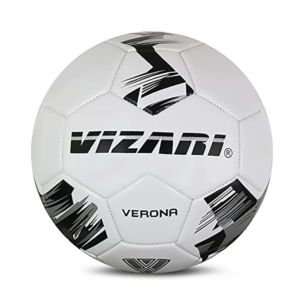 Verona Soccer Ball-White/Silver/Black
