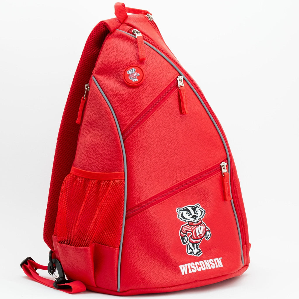 Wisconsin Badgers PU Leather Backpack